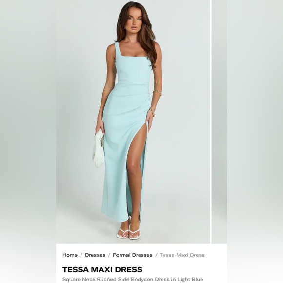 Showpo Light Blue Maxi Dress - Picture 1 of 5